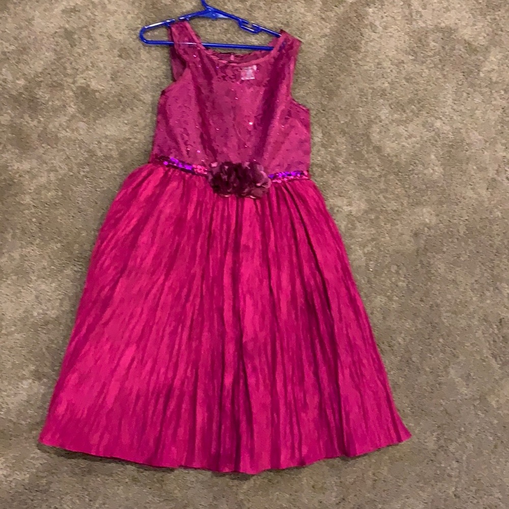 Fushia sparkle children's Christmas dress. Beautiful on your little girl.